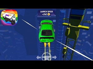 Crash Delivery Gameplay All Levels Insane Realistic Car Crashes Android & iOS Gameplay GREEN Car