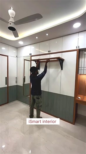 Bed wall maunt design || bed ceiling wardrobe design || iSmart interior Patna Bihar