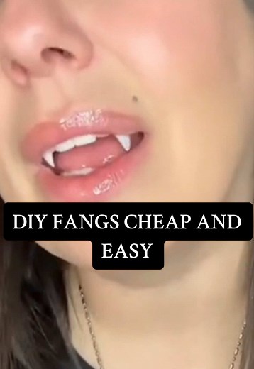 So easy to do and you can make several fangs. #diyvampirefangs #diyfangs #vampireteeth #fangs #easyvampireteethtutorial