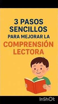 3 pasos para mejorar la comprensión lectora #lectura