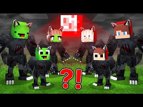 JJ and Mikey Family Morph into WEREWOLF - Maizen Minecraft Animation