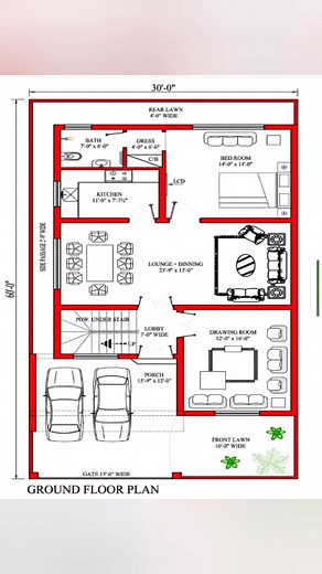 House plan with 3D elevation . . #floorplan #housedesign #reelsfb #reelsvideo #architecture #architect #civilengineering #civilengineer #homedecor #homedesign #AutoCAD #sketchup #lumion #vrayrender | House Plan Designs