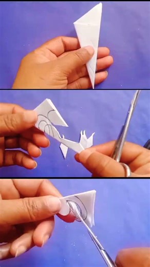 Easy beautiful paper snowflakes making tutorial #diy #artandcraft #craft #artscraft #origam