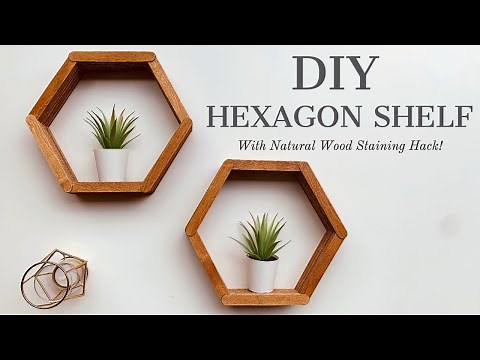 DIY Wall Shelf Idea | How to make DIY HEXAGON SHELVES using popsicle sticks | Wall Decor