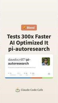 🥐 Tests 300x Faster — AI Optimized It Autonomously with pi-autoresearch #ClaudeCodeCafe #claudecode