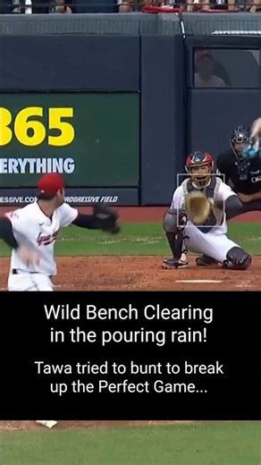 Benches Clear between Diamondbacks and Guardians in the Rain Delay #mlb #baseball #guardians