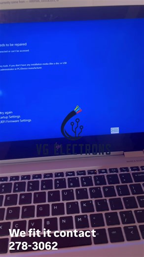 🔧 Blue Screen Error? We Can Fix It! If your computer keeps showing a blue screen or crashing, VG Electrons can diagnose and repair the issue quickly. 💻 Blue Screen Repair – Only $250 Get your computer running smoothly again without the stress. 📲 WhatsApp: 868-278-3062 📧 Email: vgelectrons@gmail.com 🔧 VG Electrons – Tech Solutions & Repairs
