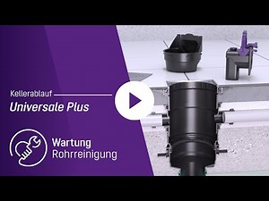 KESSEL Kellerablauf Universale Plus - Rohrreinigung | Wartungsvideo