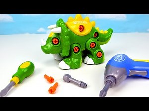 DIY Learn to Create a Triceratops Dinosaur Toy - Educational Video for Kids