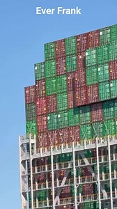 Despite those feats, Ever Frank's maximum container capacity is only half that of the largest container ship to date. #containership #lifeatsea #sailorlife #mariners #shipfarer #sealife #instashipping #seafarers #shipboard #merchantseaman #shipposting #marinero #shipping #seamanslife #seamanmemories #structuresatsea | Captain's Mode