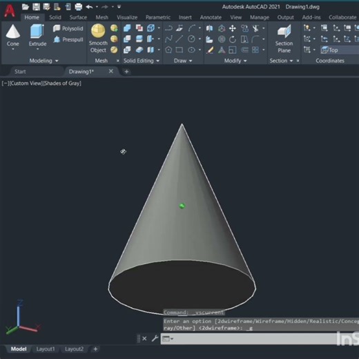 AutoCAD 3D Cone Tutorial 🔥 | Easy Step-by-Step for Beginners, Cone shape kaise banaye Autocad mai 3d
