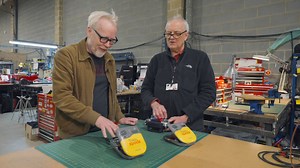 The special effects designers of #Ghostbusters: Frozen Empire were tasked with creating some "possessed" props that could be remote controlled and animated on set, including a lively CD player that has quite a bite (as Adam Savage would learn)! #sponsored | Tested