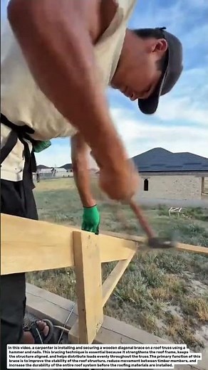 Traditional Roof Truss Bracing Technique | Strong Wooden Roof Frame Assembly.