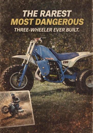Most people have never even seen one of these in person. Before ATCs were everywhere… before the bans… before Honda dominated… There was Tiger. Hand-built. Rotax-powered. And produced in numbers so low most riders don’t even know they existed. Some say fewer than 100 were ever made. Some models? Possibly under 25. No corporate backing. No mass production. Just raw two-stroke power built for riders who wanted something different. Three wheels. Zero fear. Pure chaos. If you had the chance to own o