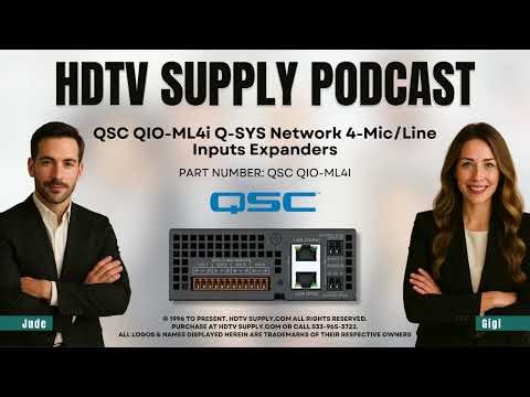 QSC QIO-ML4i Q-SYS Network 4-Mic/Line Inputs Expanders