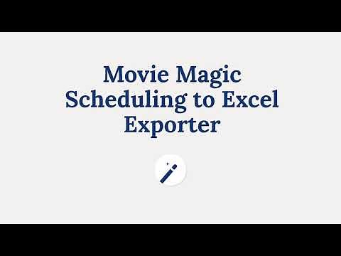 Movie Magic Scheduling to Excel Exporter