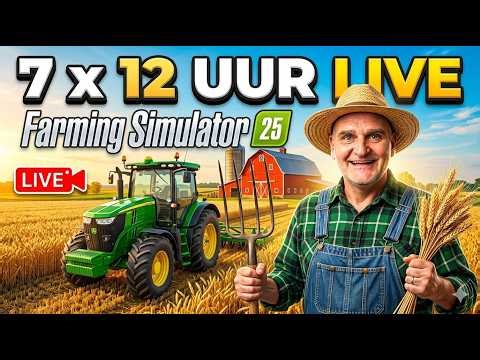 Farming Simulator 25. Survival 4x map. Deel 7 12 uurs stream 2/2