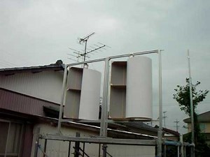 Savonius wind turbine Standard type and flat type サボニウス風力発電機の比較実験