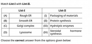 Match List-I with List-II.List-IList-II(A)Rough ER(I)Packaging... | Filo