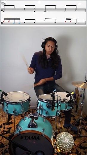 Easy Groove and Fill for Beginners! Daily Drumming No. 214 #educational #drumnotation #drums