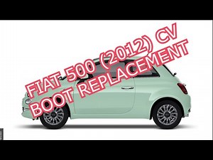 FIAT 500 CV BOOT Replacement - Proper Method - Also shows how to replace CV joint.