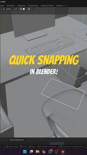 Snap Objects Instantly in Blender with This One Shortcut!