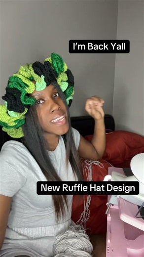 Can’t Go Wrong With A Ruffle Hat #madebyteelo #crochetinspo #crochet