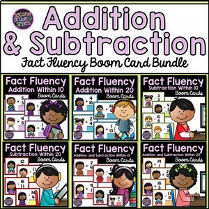 Addition and Subtraction Boom Cards Fact Fluency Bundle