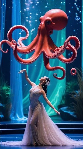 Woman Fuses Into an Octopus on AGT Stage! 🐙✨ #AIAGT #AIFusion