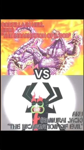 AKU VS GODZILLA IN HELL #1v1 #battle #edit #samuraijack #godzilla #idwcomics #vsedit