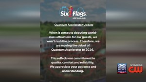 Six Flags New England's "Quantum Accelerator" debut pushed to 2026