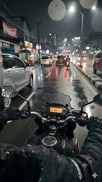 4K POV Motorcycle Ride 🌧️ Scenic Mountains to Heavy Rain Night City (ASMR) #asm #automobile