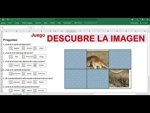ENCUENTRA LA IMAGEN OCULTA.JUEGO EN EXCEL. APRENDE A DISEÑAR UN JUEGO SIN UTILIZAR MACROS O VISUALB