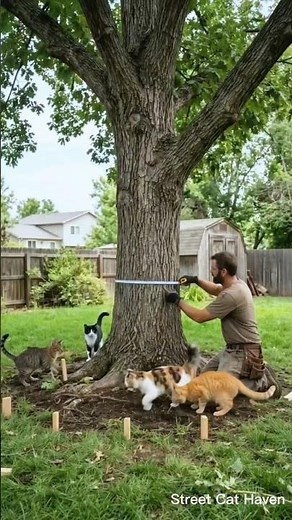 Luxury Cat Treehouse: 4 Cats Get a Dream Home