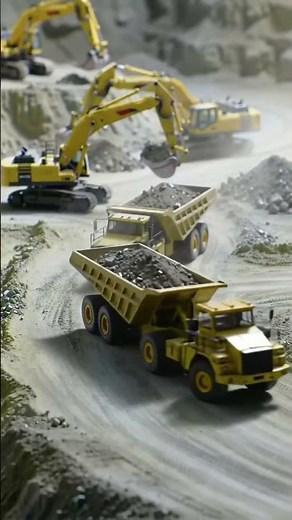 Miniature Mining Marvel! ⛏️ Tiny Heavy Equipment at Work