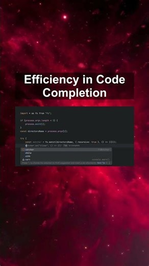 Efficiency in Code Completion #ai #artificialintelligence #machinelearning #aiagent Efficiency Code