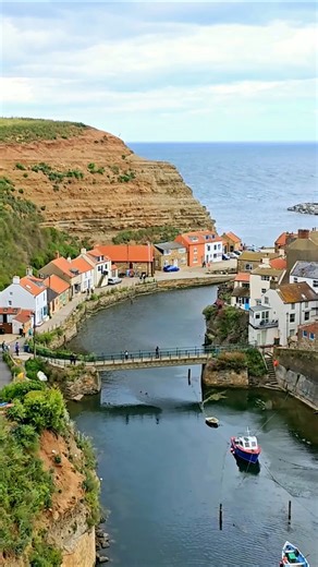 Charming Staithes: Drone views of an English fishing haven