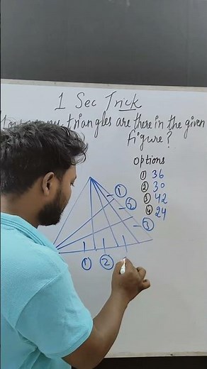 Trick of Counting the Triangles | Reasoning Trick for SSC, CGL, CHSL, Railway & Bank Exams#shorts.
