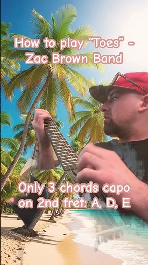 How to play guitar easy “Toes”-Zac Brown Band #guitar #fyp #music #zacbrownband