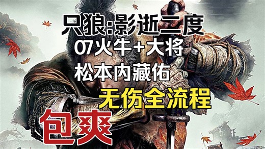 07 火牛 大将 松本内藏佑【4K】【只狼:影逝二度】无伤全流程包爽攻略