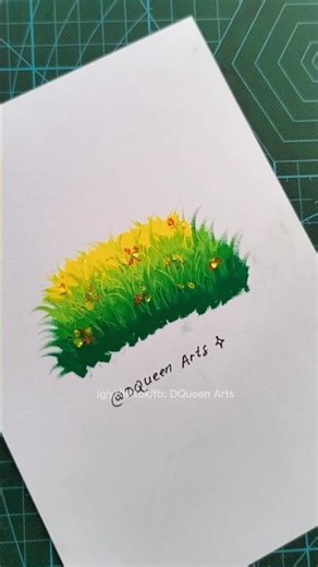 How to draw grass using oil pastels 🌱 #art #drawing #drawingtutorial #howtodraw #dqueenarts