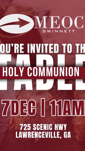 1 Day Before Last Communion of the Year. 1 Day until Welcome Home Celebration service December 7,2025. Join us tomorrow at 11AM. We are excited and with expectation to see people be blessed and encouraged to show Gratitude. Meet us and Pastor @elricowilliams at the Table of Gratitude during communion #worship #jesus #meocgwinnett #community #meoc #children #church #gwinnett #georgia #praiseandworship | MEOC - Gwinnett Campus