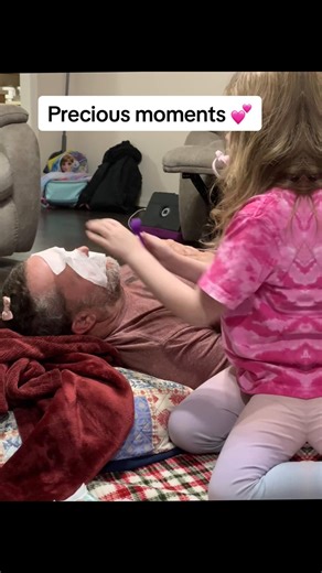 When your grand girl decides it’s time for Grumps to get a makeover and he just goes along with it like the hero he is 🥹💄 New hair, new look, same Grumps we love ❤️ These are the moments we’ll treasure forever. 💕 #Grumps #GrandpaLife #GranddaughterLove #MakeoverDay #SweetMoments 💖