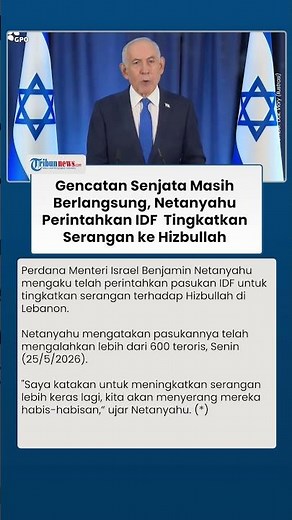 Gencatan Senjata Masih Berlangsung, Netanyahu Perintahkan IDF Tingkatkan Serangan ke Hizbullah