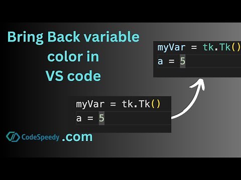 Bring Back Variable Color in VS code - Variable color showing white