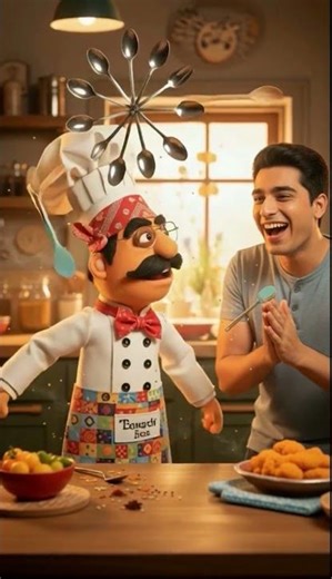 NANDU BAWARCHI | Magical Cooking Comedy | Puppet Chef in Real Kitchen | Funny Short by Nitin Shinde