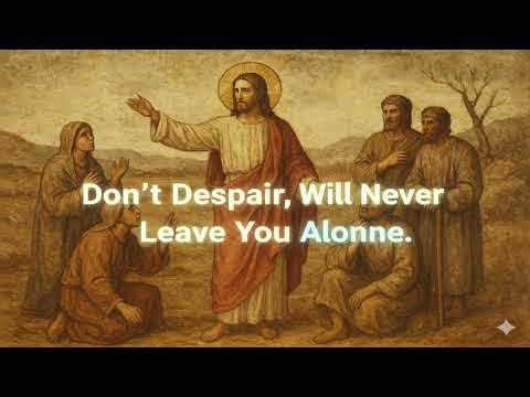 Don't despair, Jesus will never leave you alone. & Daily Bible Verse Isaiah 35