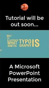 Amazing Kinetic Typography Animation in PowerPoint