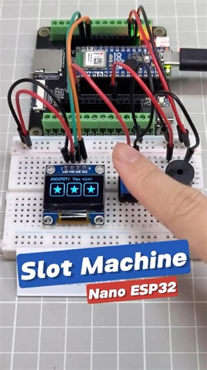 ESP32 Slot Machine with Sound & OLED Display! #arduino #arduinoproject