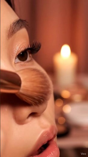 ASMR Quick Tingles: Makeup Brush Strokes & Whispers for Glowing Relaxation